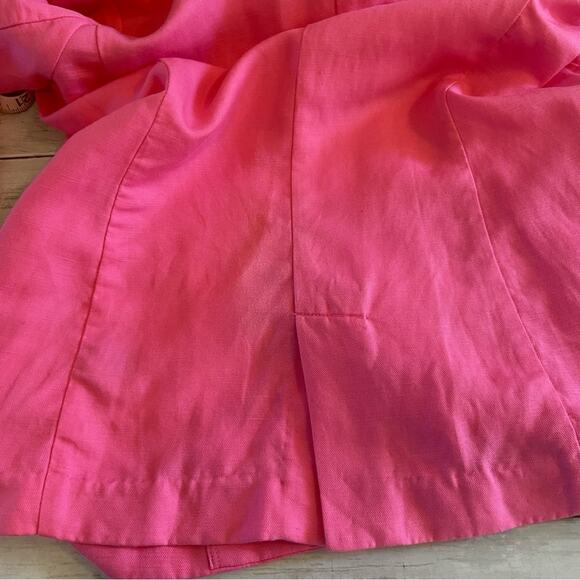 J. McLaughlin Vesta Linen Blend Blazer Persian Pink 10 (see description re flaw) - Picture 11 of 16